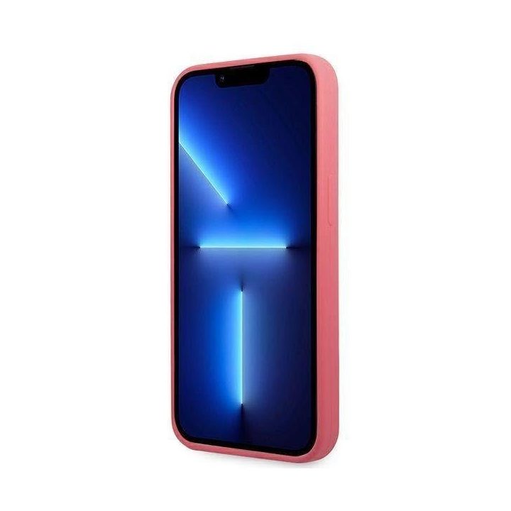 Karl Lagerfeld KLHCP13LSLMP1PI iPhone 13 Pro / 13 6.1 deklas fuksija/fuksija Silikoninė plokštelė