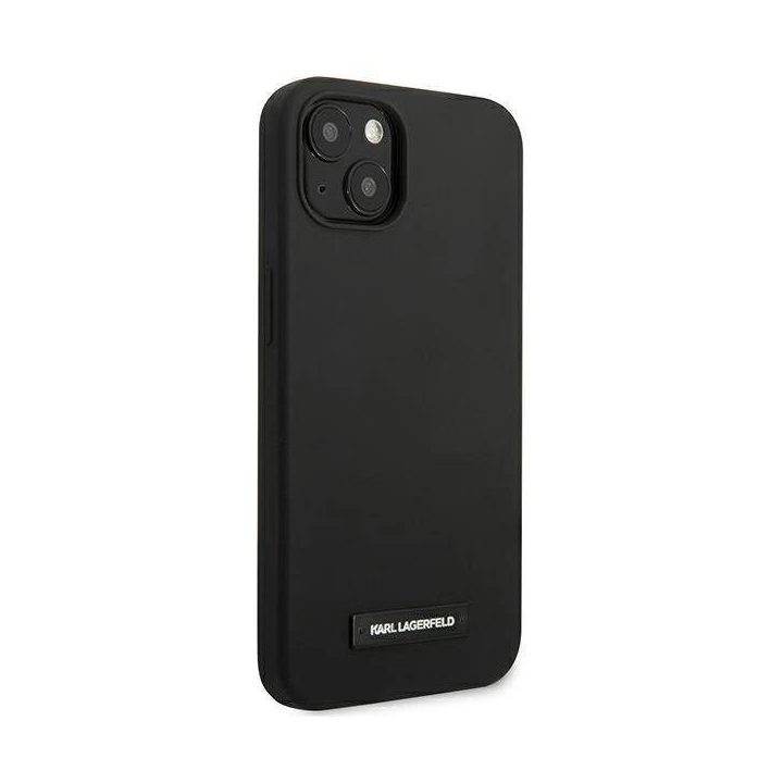 Karl Lagerfeld KLHCP13SSLMP1K iPhone 13 mini 5.4 deklas juodas/juodas Silikoninė plokštelė