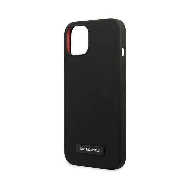 Karl Lagerfeld KLHCP13SSLMP1K iPhone 13 mini 5.4 deklas juodas/juodas Silikoninė plokštelė