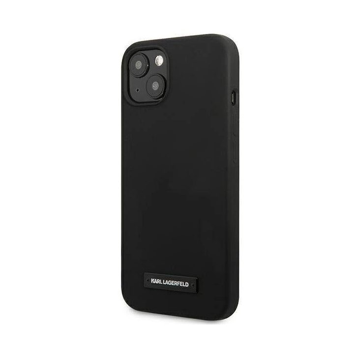 Karl Lagerfeld KLHCP13SSLMP1K iPhone 13 mini 5.4 deklas juodas/juodas Silikoninė plokštelė