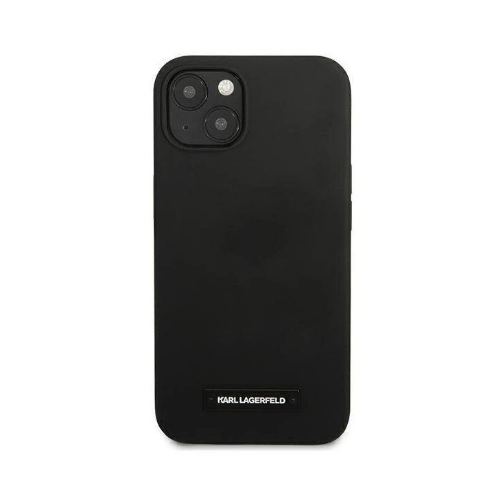 Karl Lagerfeld KLHCP13SSLMP1K iPhone 13 mini 5.4 deklas juodas/juodas Silikoninė plokštelė