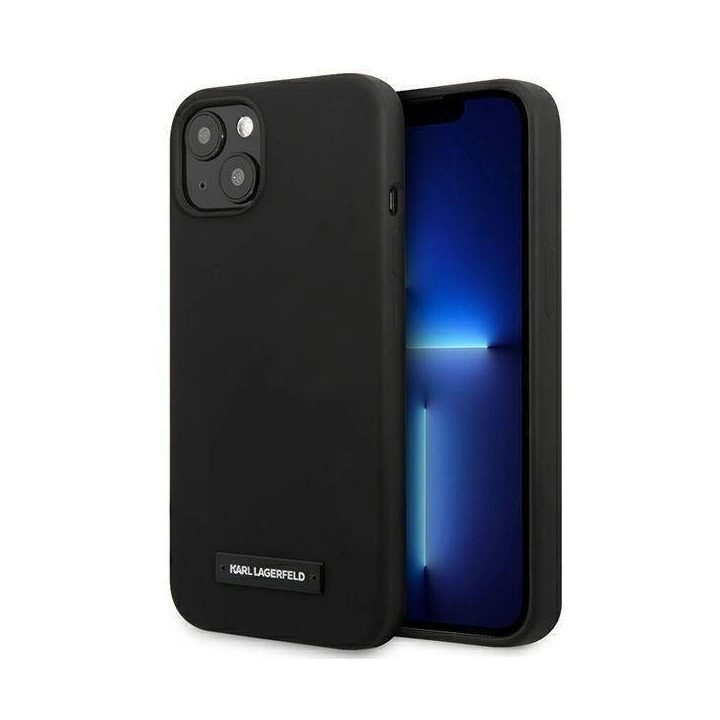 Karl Lagerfeld KLHCP13SSLMP1K iPhone 13 mini 5.4 deklas juodas/juodas Silikoninė plokštelė