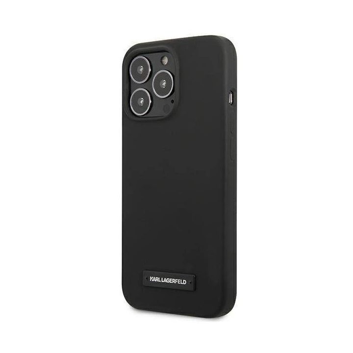 Karl Lagerfeld KLHCP13XSLMP1K iPhone 13 Pro Max 6,7 deklas juodos/juodos spalvos silikoninė plokštelė