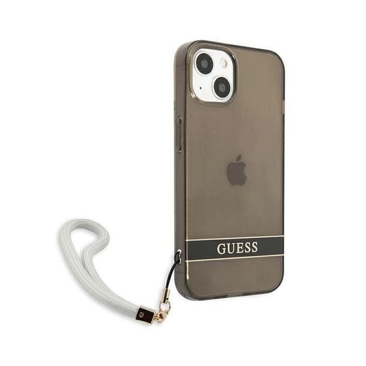 Guess GUHCP13SHTSGSK iPhone 13 mini 5,4 juodas/juodas deklas permatomas Stap