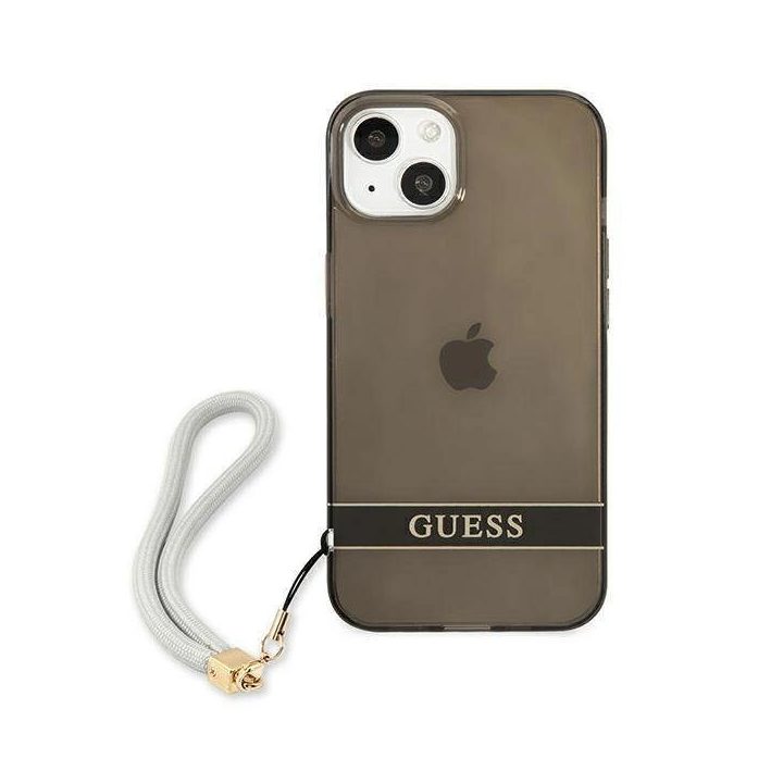 Guess GUHCP13SHTSGSK iPhone 13 mini 5,4 juodas/juodas deklas permatomas Stap