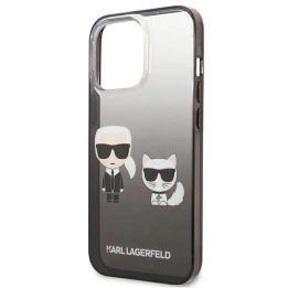 Karl Lagerfeld KLHCP13LTGKCK iPhone 13 Pro / 13 6.1 deklas Juodos spalvos/juodas Gradient Ikonik Karl & Choupette