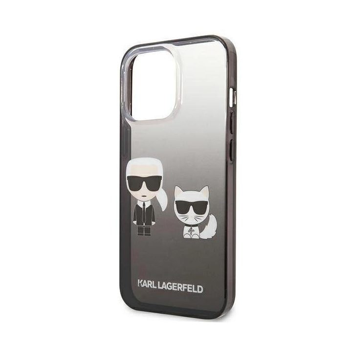 Karl Lagerfeld KLHCP13LTGKCK iPhone 13 Pro / 13 6.1 deklas Juodos spalvos/juodas Gradient Ikonik Karl & Choupette