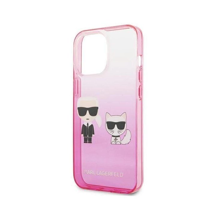Karl Lagerfeld KLHCP13LTGKCP iPhone 13 Pro / 13 6.1 deklas różowy/pink Gradient Ikonik Karl & Choupette