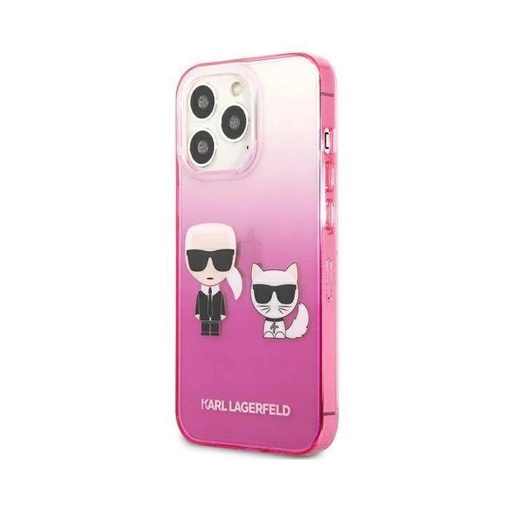 Karl Lagerfeld KLHCP13LTGKCP iPhone 13 Pro / 13 6.1 deklas różowy/pink Gradient Ikonik Karl & Choupette