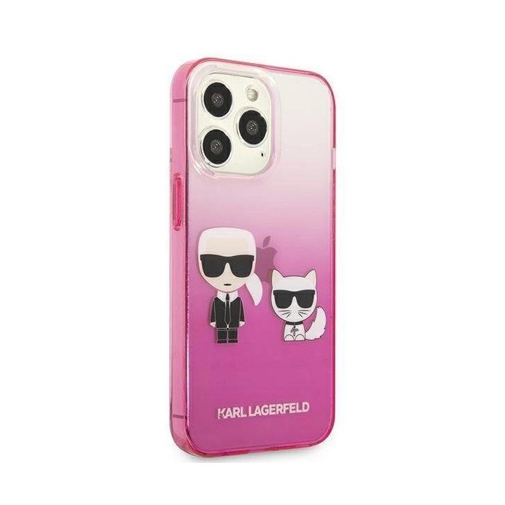 Karl Lagerfeld KLHCP13LTGKCP iPhone 13 Pro / 13 6.1 deklas różowy/pink Gradient Ikonik Karl & Choupette
