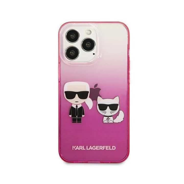 Karl Lagerfeld KLHCP13LTGKCP iPhone 13 Pro / 13 6.1 deklas różowy/pink Gradient Ikonik Karl & Choupette