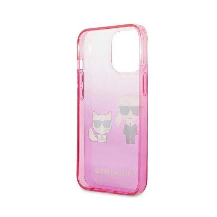 Karl Lagerfeld KLHCP13LTGKCP iPhone 13 Pro / 13 6.1 deklas różowy/pink Gradient Ikonik Karl & Choupette