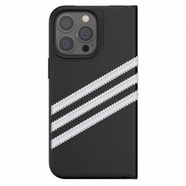 Adidas OR Booklet dėklas PU iPhone 13 Pro / 13 6,1 juodai baltas/juodas baltas 47112