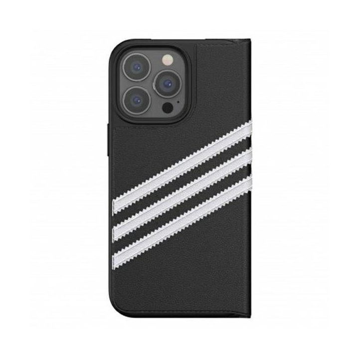 Adidas OR Booklet dėklas PU iPhone 13 Pro / 13 6,1 juodai baltas/juodas baltas 47112