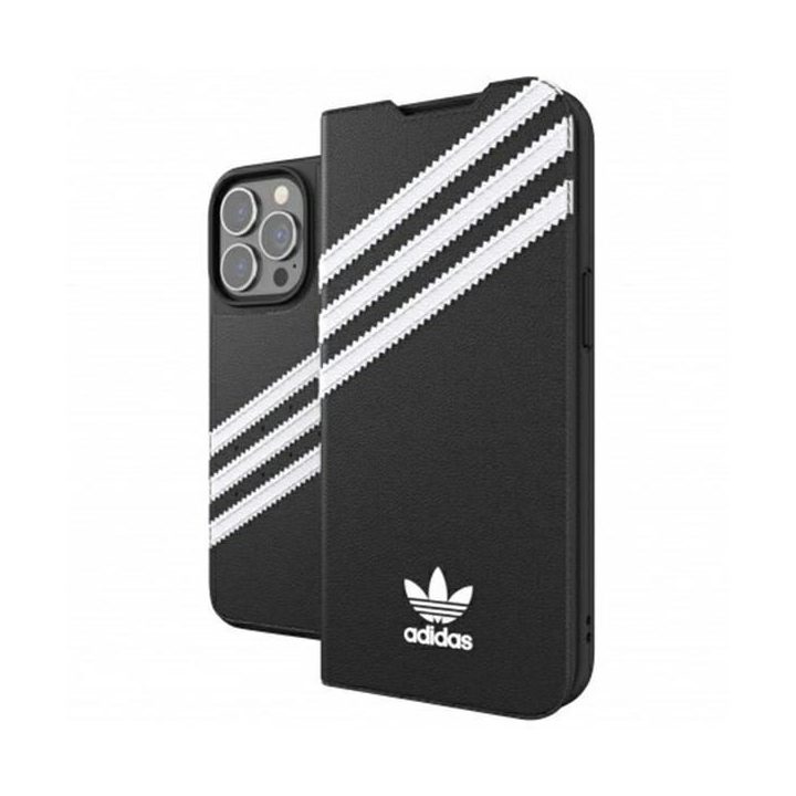 Adidas OR Booklet dėklas PU iPhone 13 Pro / 13 6,1 juodai baltas/juodas baltas 47112