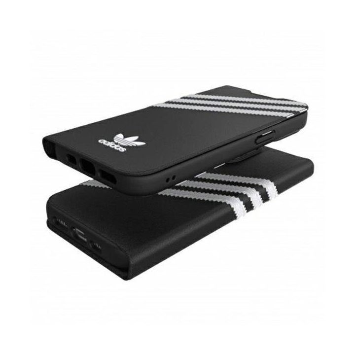 Adidas OR Booklet dėklas PU iPhone 13 Pro / 13 6,1 juodai baltas/juodas baltas 47112