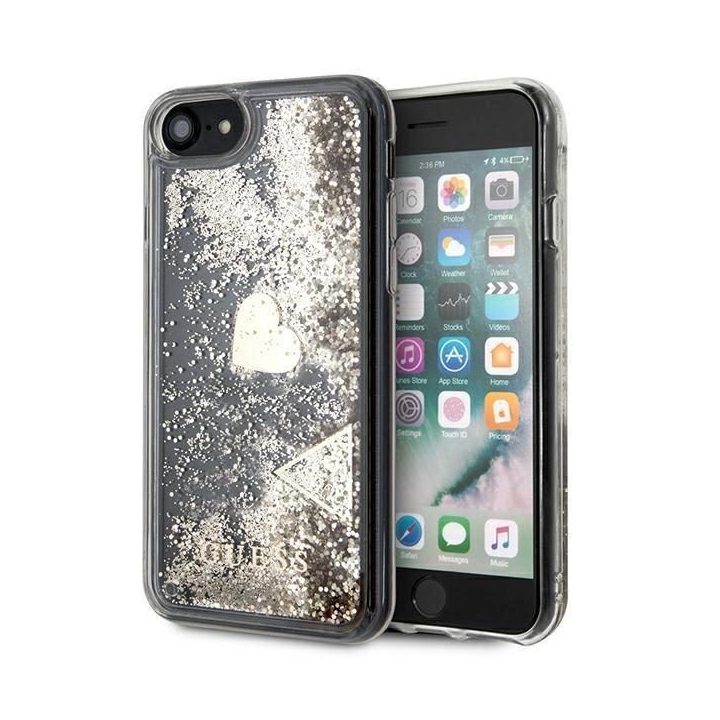 Guess GUOHCI8GLHFLGO iPhone 7/8/SE 2020 /SE 2022 aukso/aukso spalvos deklas su blizgučiais
