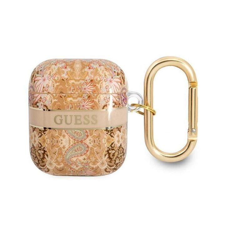 Guess GUA2HHHFLD AirPods dangtelis aukso/aukso spalvos Paisley Strap kolekcija