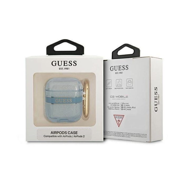 Guess GUA2HHHTSB AirPods dangtelis mėlynas/mėlynas Dirželių kolekcija