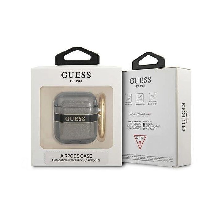Guess GUA2HHTSK AirPods dangtelis juodas/juodas Dirželių kolekcija