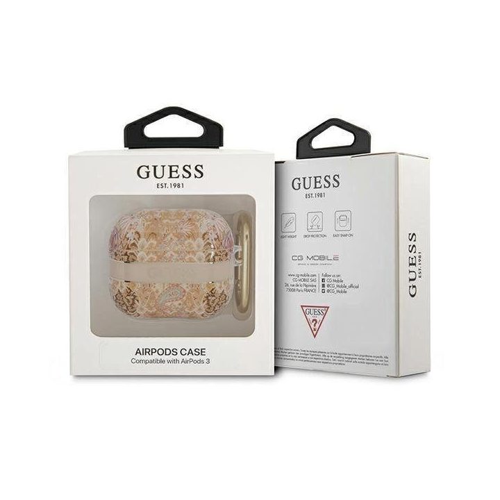 Guess GUA3HHHFLD AirPods 3 dangtelis aukso/aukso spalvos Paisley Strap kolekcija