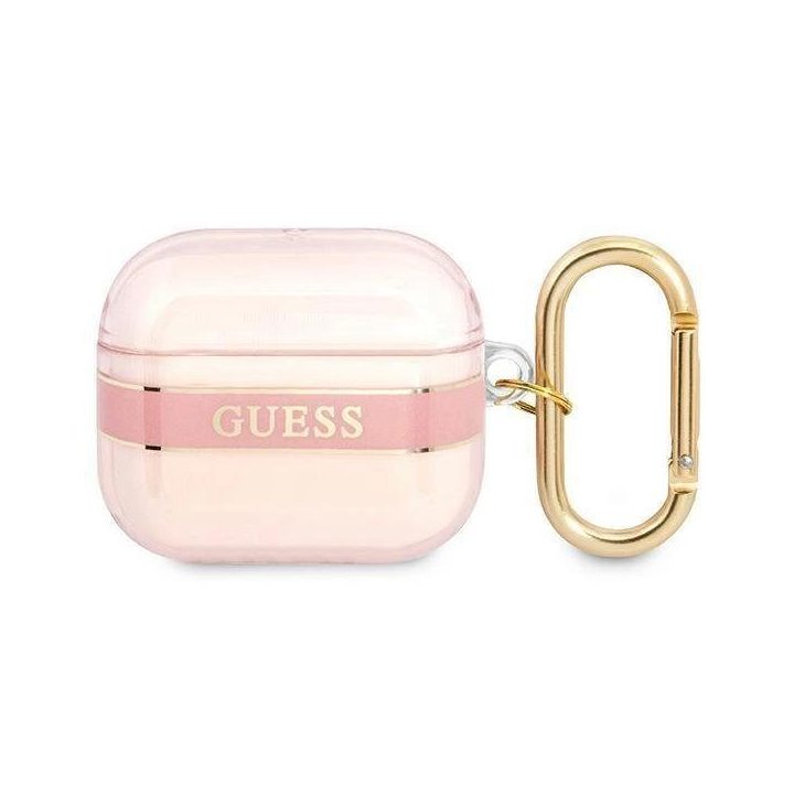 Guess GUA3HHTSP AirPods 3 dangtelis rožinis/rožinis Dirželių kolekcija