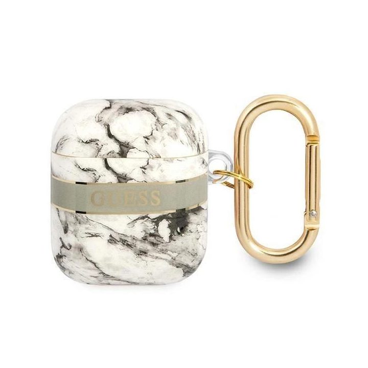 Guess GUA2HCHMAG AirPods dangtelis pilka/pilka marmurinių dirželių kolekcija