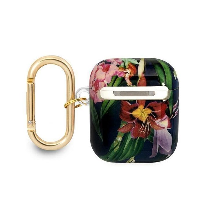 Guess GUA2HHHFLB AirPods dangtelis mėlynas/mėlynas Gėlių dirželio kolekcija