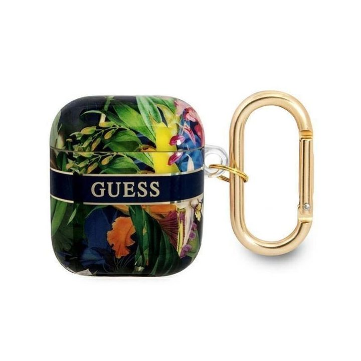 Guess GUA2HHHFLB AirPods dangtelis mėlynas/mėlynas Gėlių dirželio kolekcija