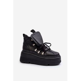 Zazoo 3416 Odiniai moteriški sportiniai bateliai Black