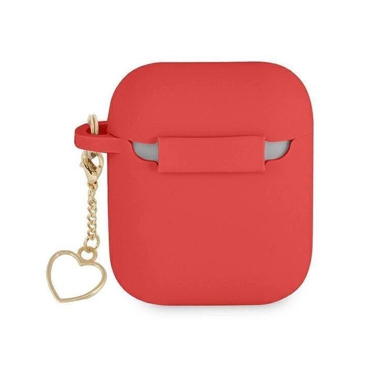 Guess GUA2LSCHSR AirPods dangtelis raudonas/raudonas Silikoninis žavesys Heart Collection