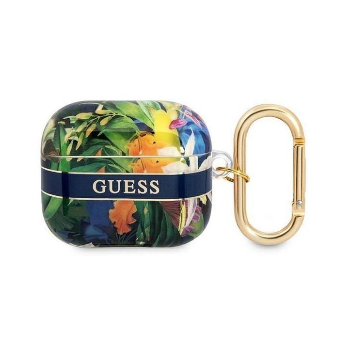 Guess GUA3HHHFLB AirPods 3 dangtelis mėlynas/mėlynas Gėlių dirželio kolekcija