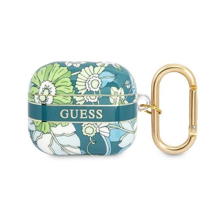 Guess GUA3HHHFLN AirPods 3 dangtelis žalias/žalias Gėlių dirželių kolekcija