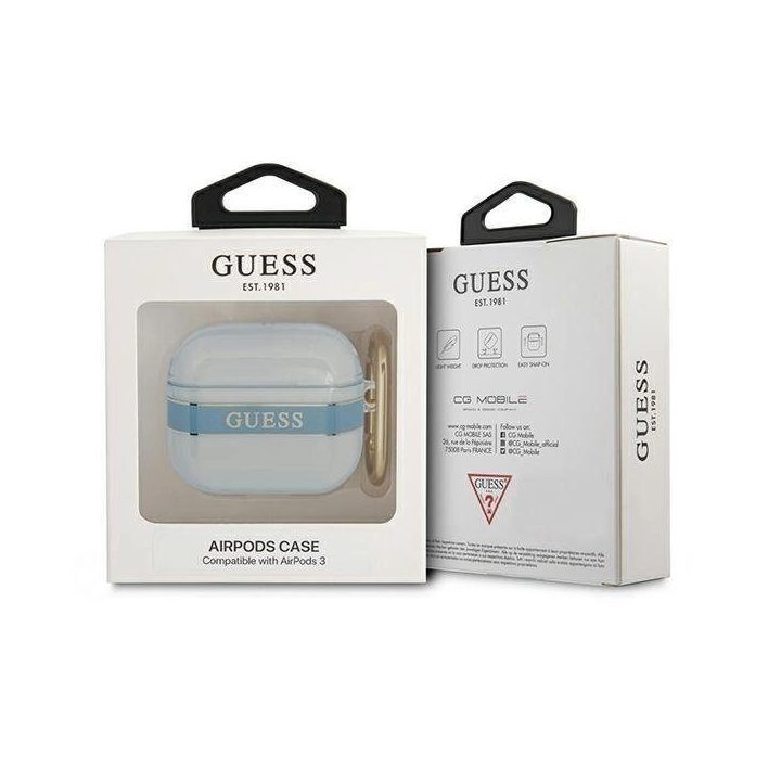 Guess GUA3HHHTSB AirPods 3 dangtelis mėlynas/mėlynas Dirželių kolekcija
