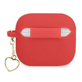 Guess GUA3LSCHSR AirPods 3 dangtelis raudonas/raudonas Silikoninis žavesys Heart Collection