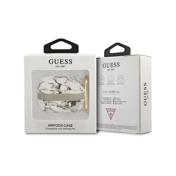 Guess GUAPHCHMAG AirPods Pro dangtelis pilka/pilka marmurinių dirželių kolekcija