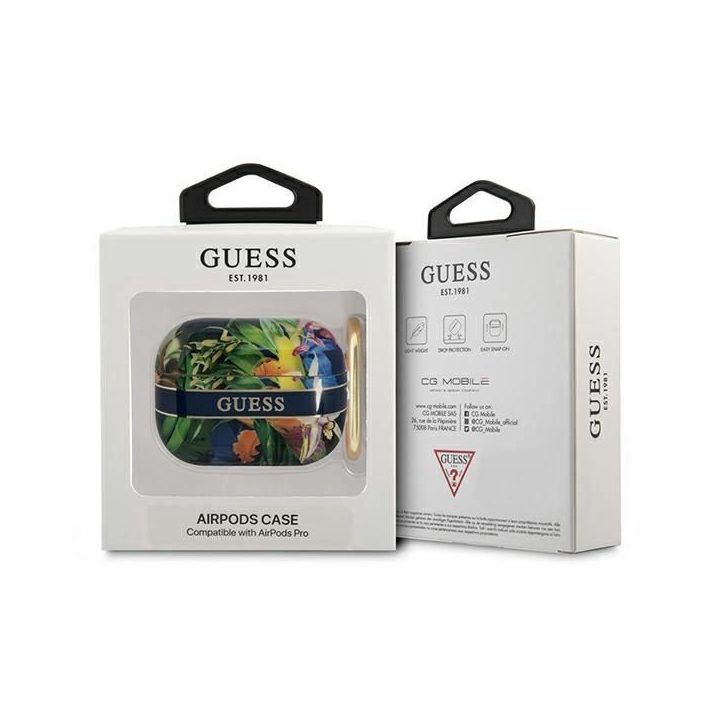 Guess GUAPHHFLB AirPods Pro dangtelis mėlynas/mėlynas Gėlių dirželio kolekcija