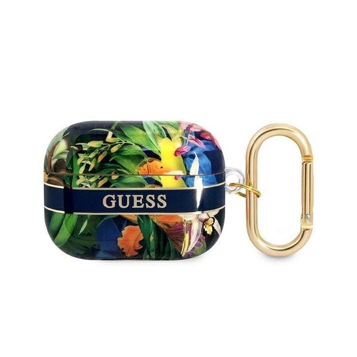Guess GUAPHHFLB AirPods Pro dangtelis mėlynas/mėlynas Gėlių dirželio kolekcija