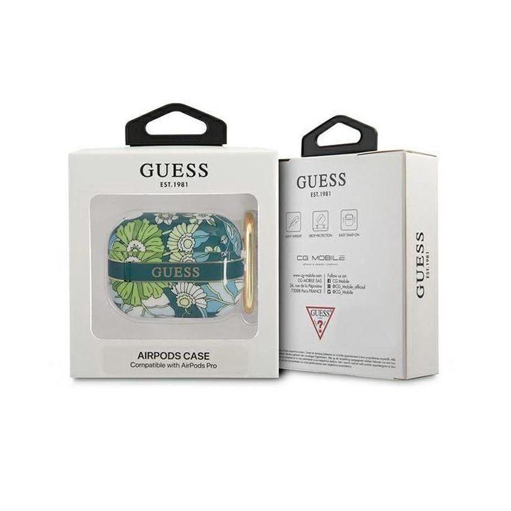 Guess GUAPHHFLN AirPods Pro dangtelis žalias/žalias Gėlių dirželio kolekcija