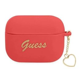 Guess GUAPLSCHSR AirPods Pro dangtelis raudonas/raudonas Silikoninis žavesys Heart Collection