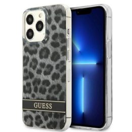 Guess GUHCP13LHSLEOK iPhone 13 Pro / 13 6,1 pilkos/pilkos spalvos deklas Leopard