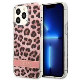 Guess GUHCP13LHSLEOP iPhone 13 Pro / 13 6,1 rožinės/rožinės spalvos deklas Leopard