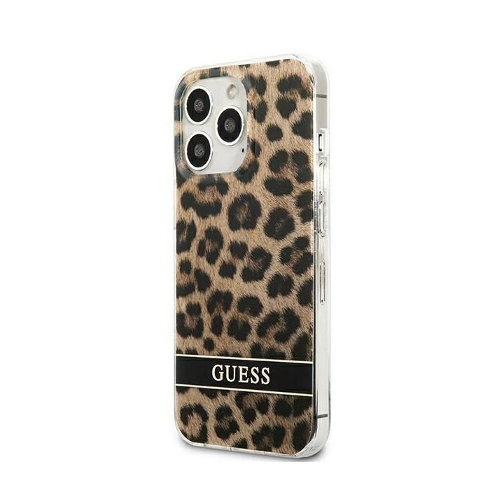 Guess GUHCP13LHSLEOW iPhone 13 Pro / 13 6,1 rudos/rudos spalvos deklas Leopard