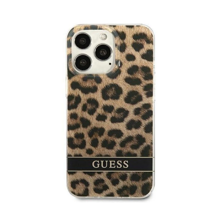 Guess GUHCP13LHSLEOW iPhone 13 Pro / 13 6,1 rudos/rudos spalvos deklas Leopard