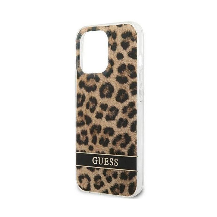 Guess GUHCP13LHSLEOW iPhone 13 Pro / 13 6,1 rudos/rudos spalvos deklas Leopard