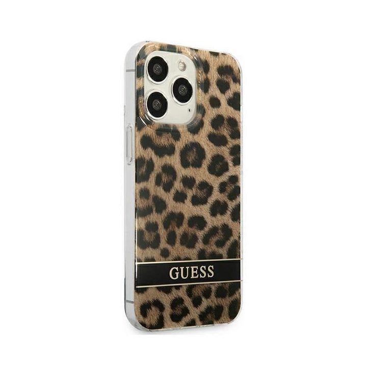 Guess GUHCP13LHSLEOW iPhone 13 Pro / 13 6,1 rudos/rudos spalvos deklas Leopard