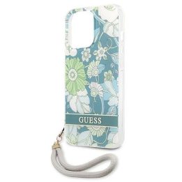 Guess GUHCP13XHFLSN iPhone 13 Pro Max 6,7 , žalias/žalias deklas Gėlių dirželis