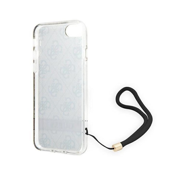 Guess GUOHCI8H4STW iPhone SE 2022 / SE 2020 / 7 / 8 rudos/rudos spalvos deklas 4G Spausdinti dirželį