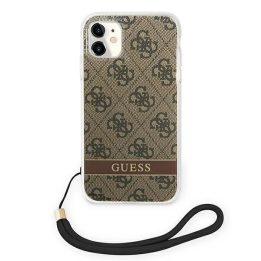 Guess GUOHCN61H4STW iPhone 11 rudos/rudos spalvos deklas 4G Spausdinti dirželį