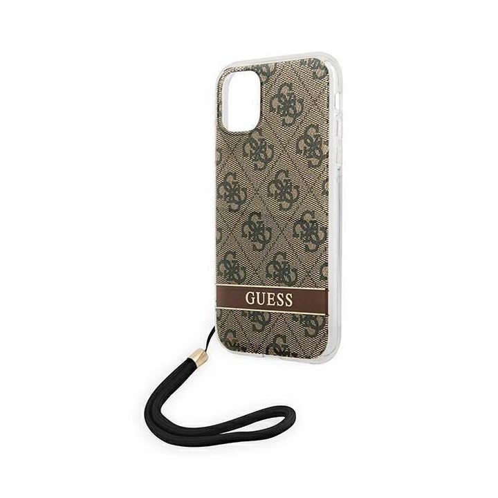 Guess GUOHCN61H4STW iPhone 11 rudos/rudos spalvos deklas 4G Spausdinti dirželį